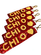 Sequin Heart Wristlet