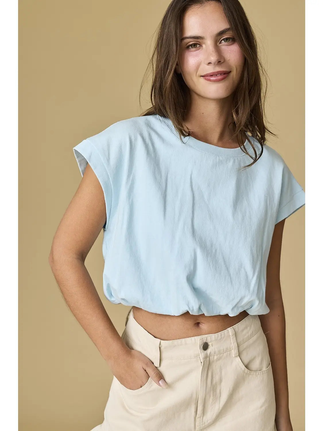 Emma Loose Fit Bubble Hem Top