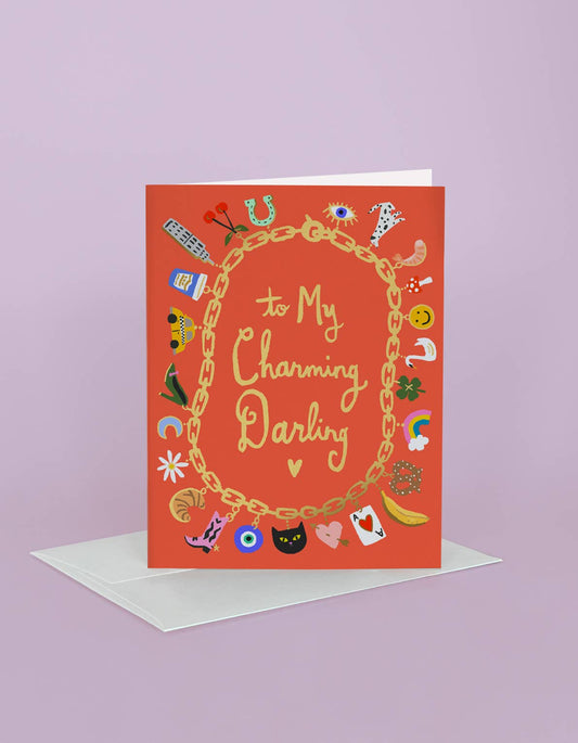 Charming Darling Valentine Love Greeting Card