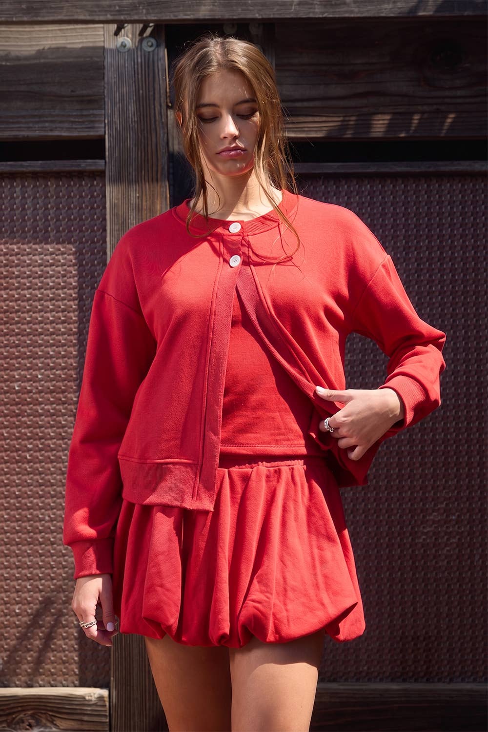 IS5878 | Volumetric Bubble Mini Skirt