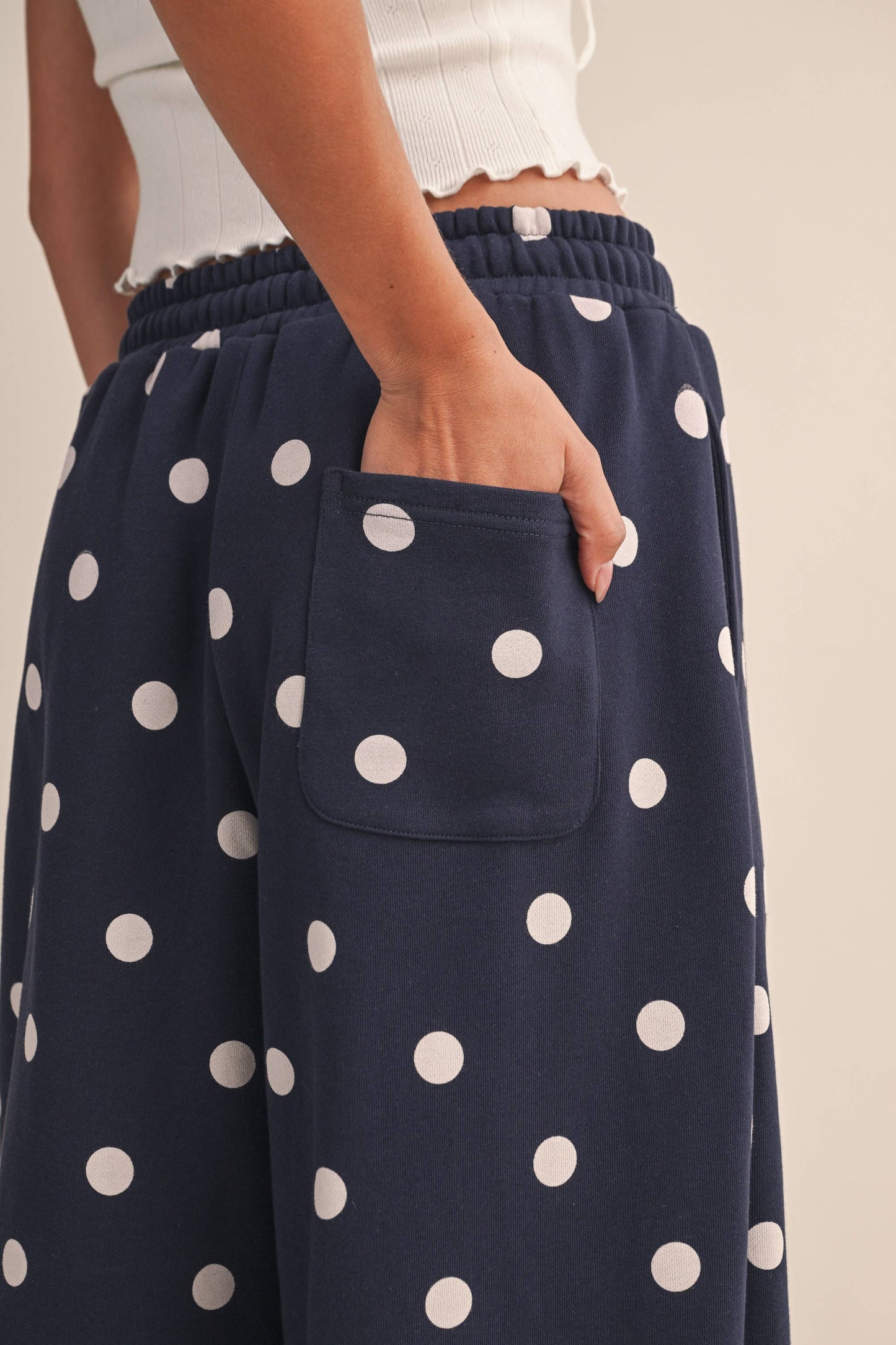 POLKA DOT BARREL SWEATPANTS