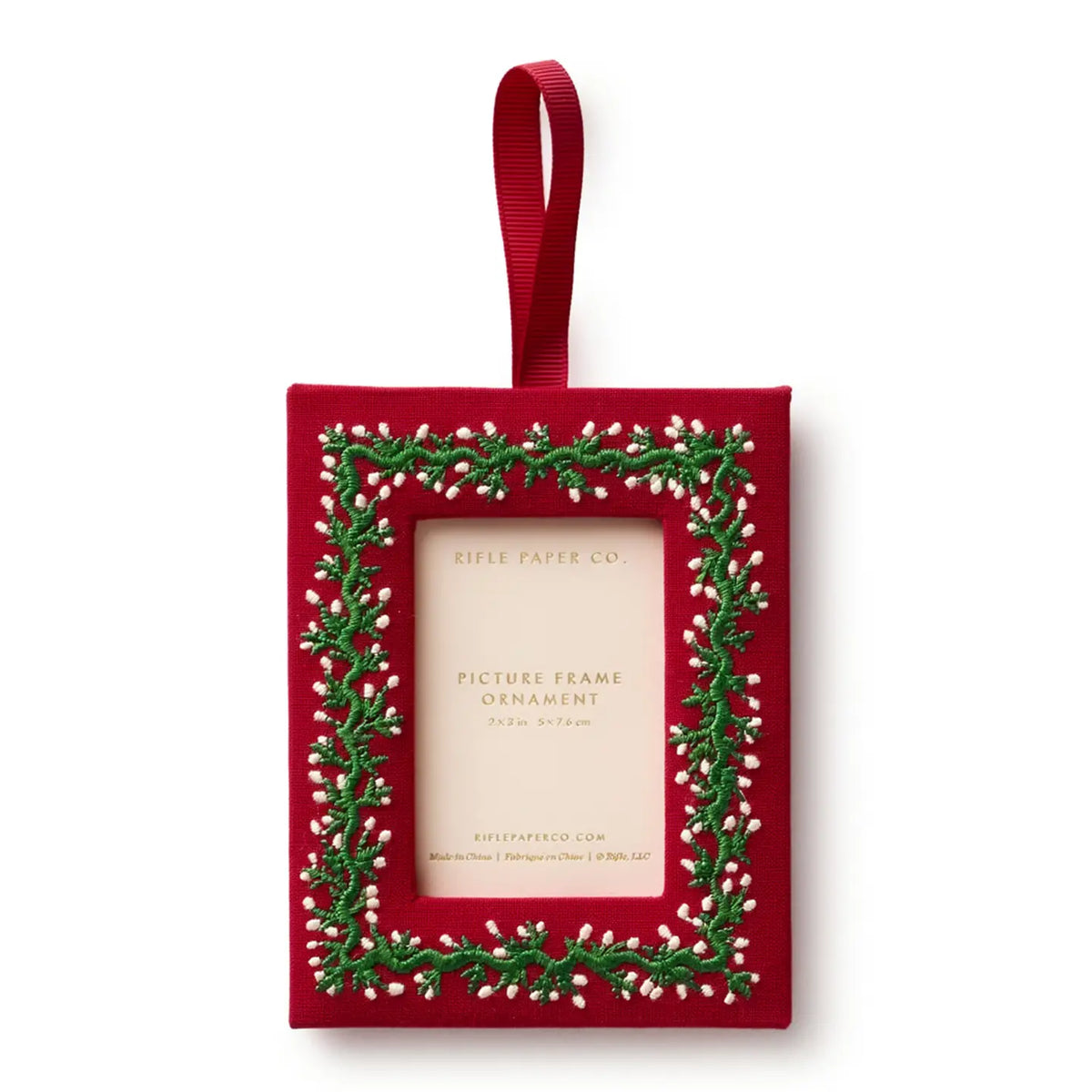 Rifle Paper Co. Garland Embroidered Frame Ornament