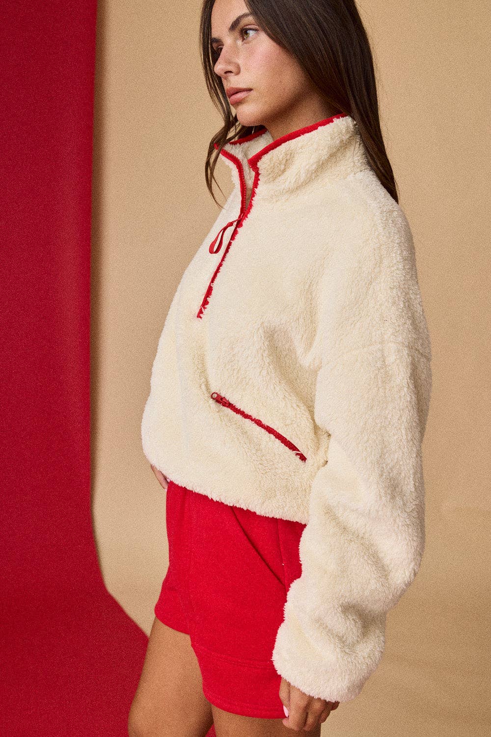 HALF ZIP UP SWEATER
