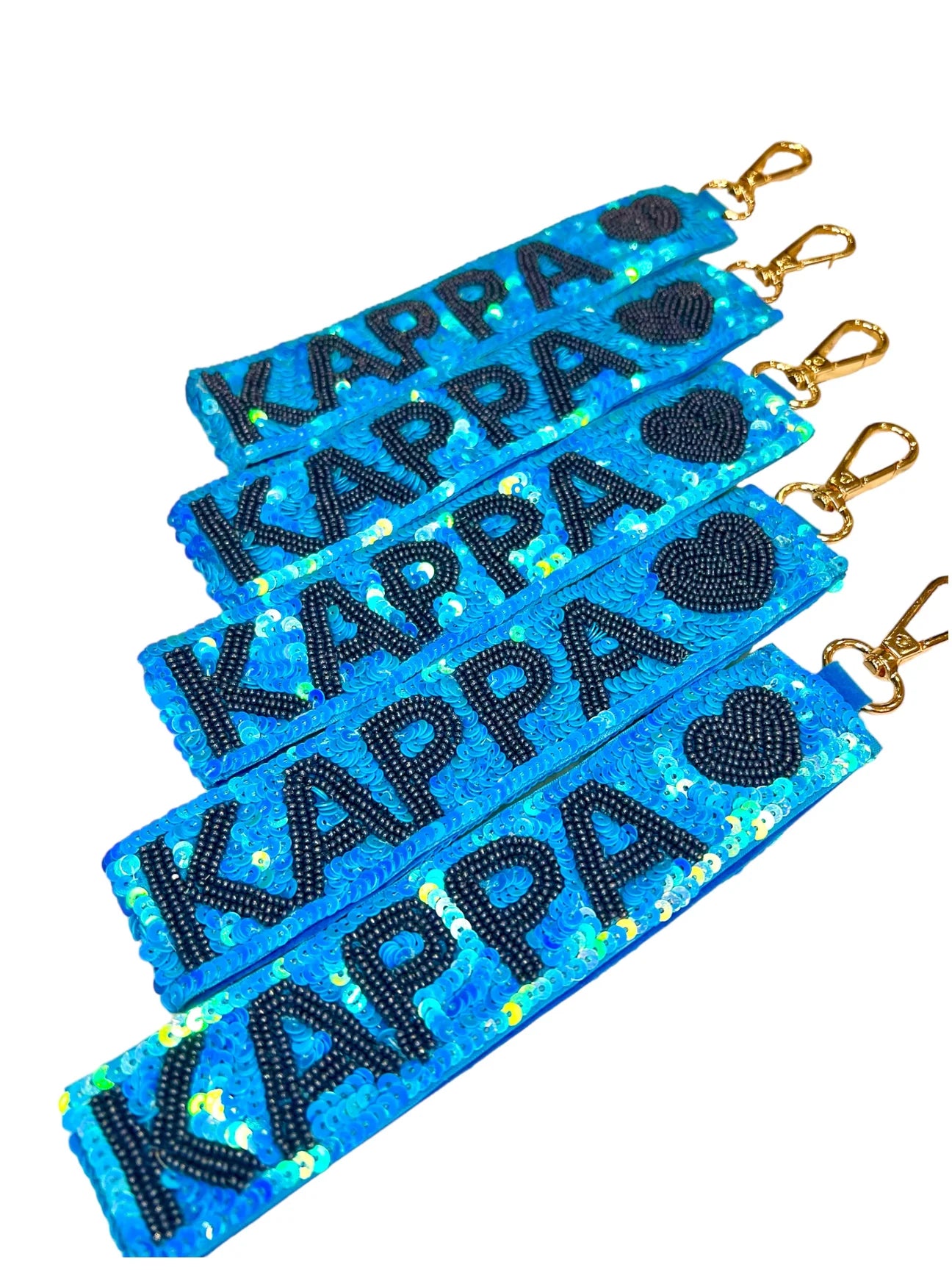 Sequin Heart Wristlet