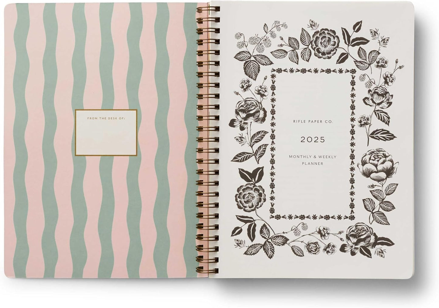 2025 Roses 12- Month Softcover Spiral Planner