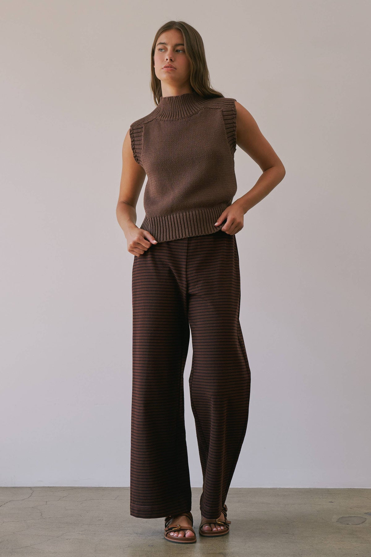 Lexi Ribbed Mock Neck Sweater Vest