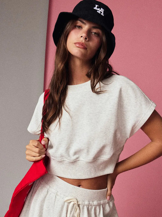 Grey Cropped Top