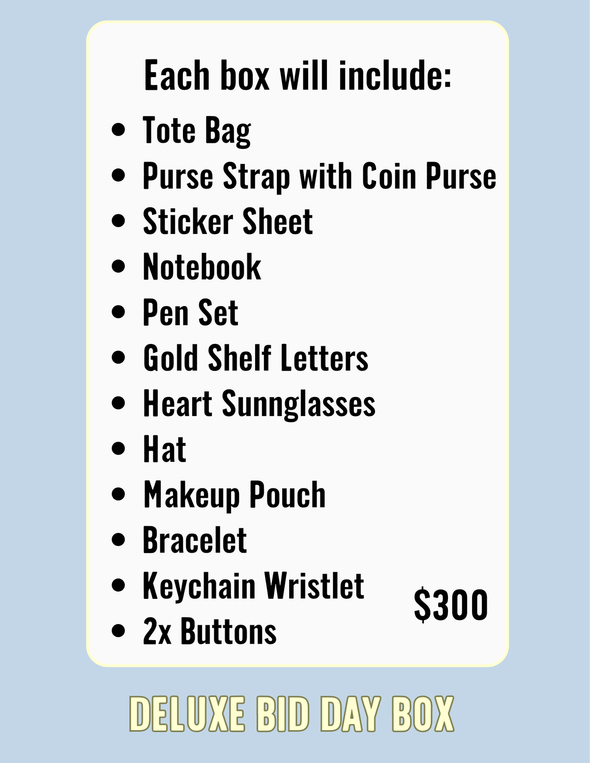 Sorority Bid Day Box