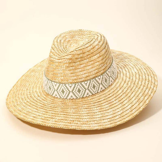 Tribal Straw Sun Hat