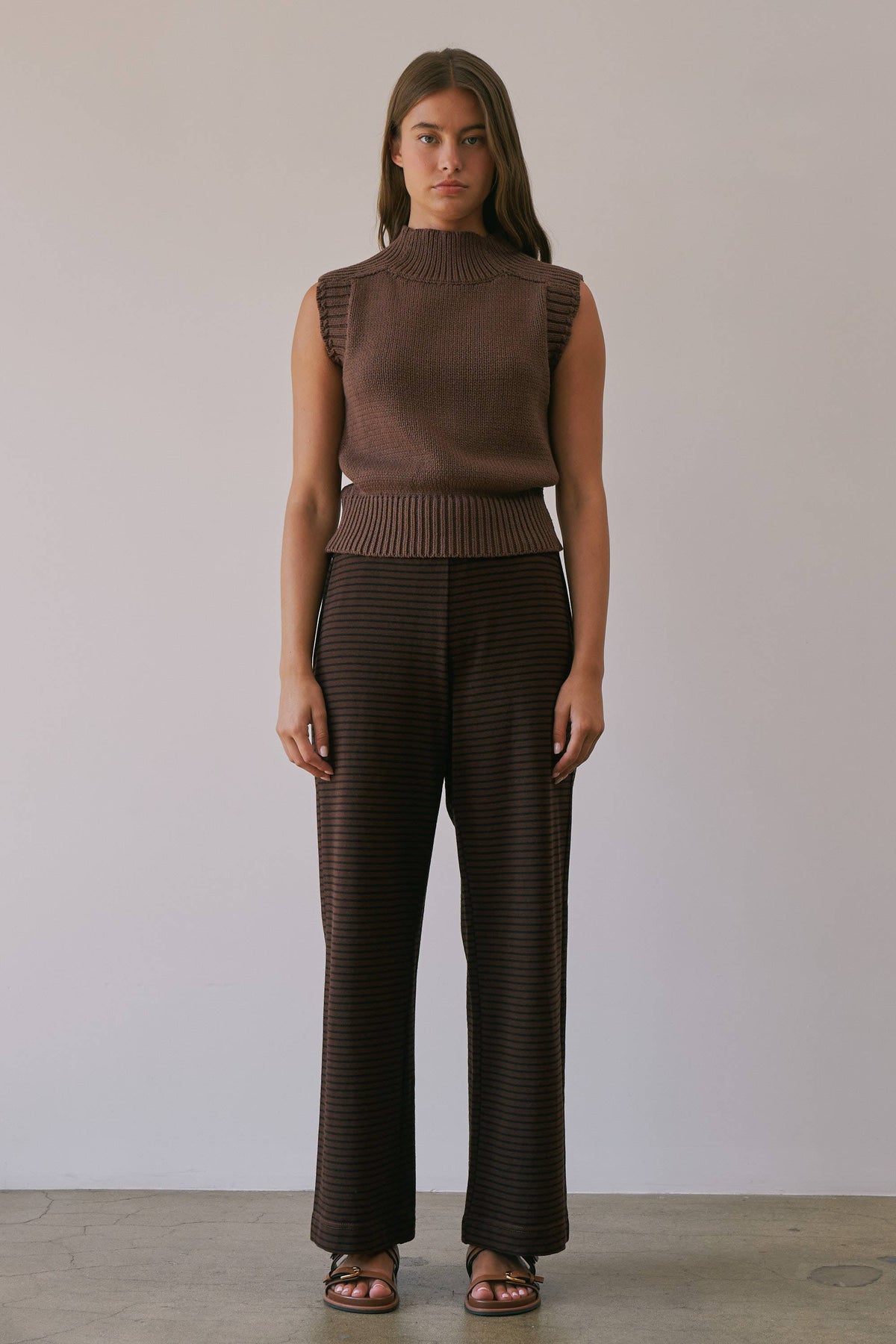 Lexi Ribbed Mock Neck Sweater Vest