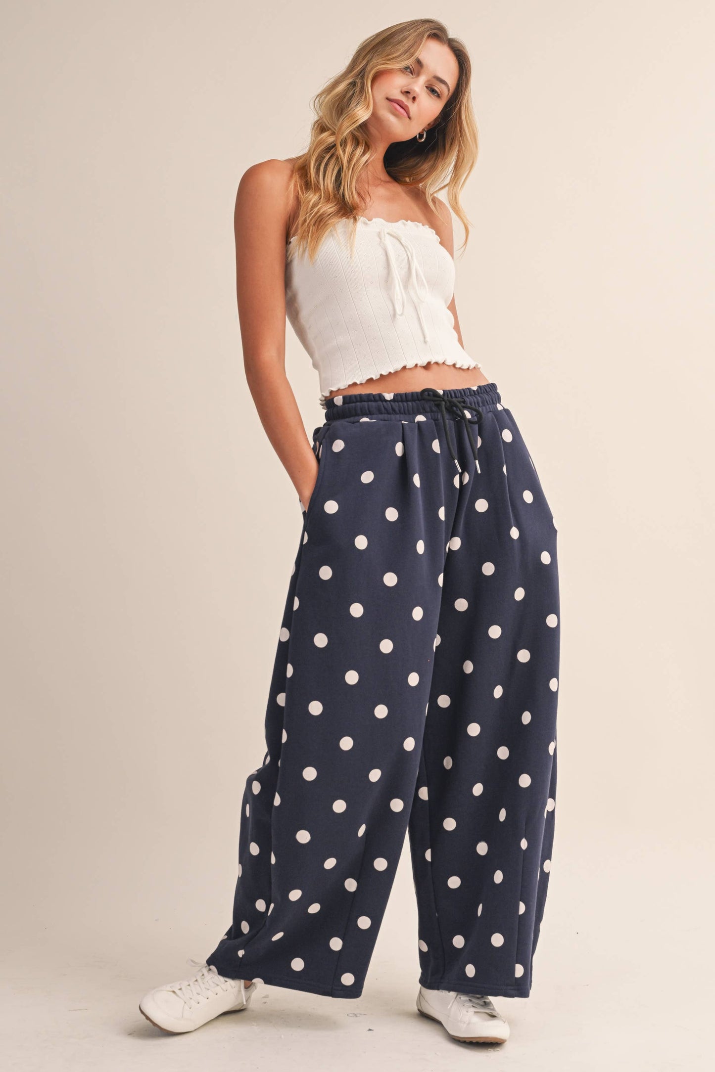 POLKA DOT BARREL SWEATPANTS