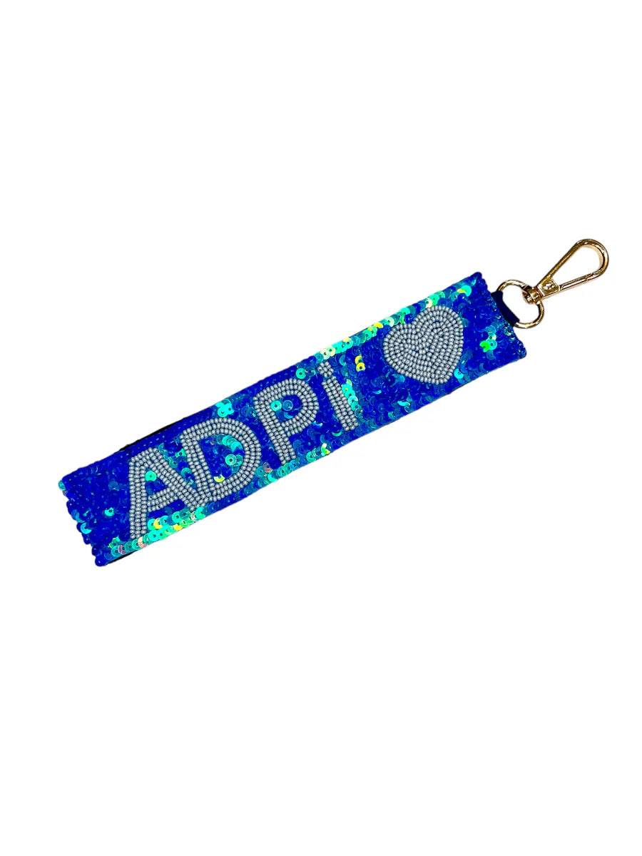 Sequin Heart Wristlet