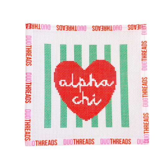 Sorority Heart Needlepoint Canvas