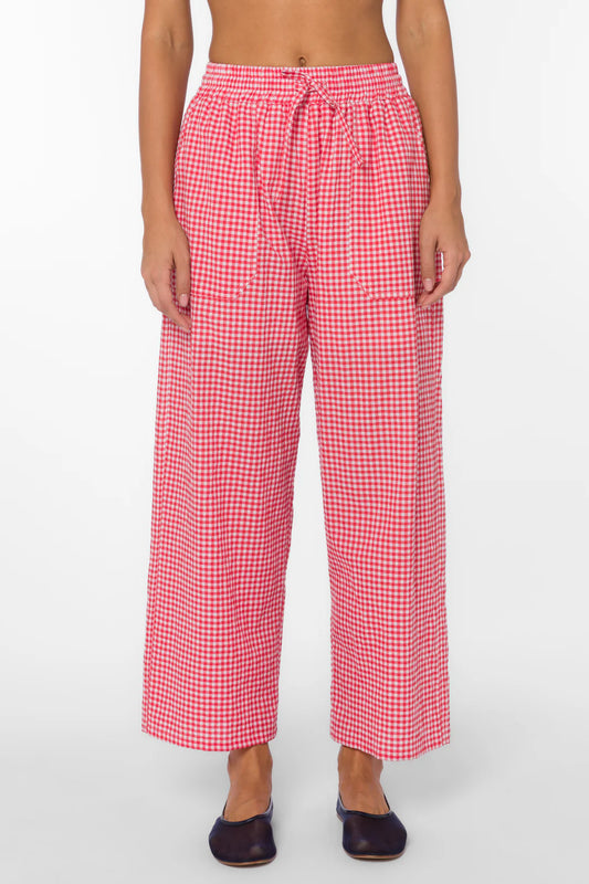 Allie Cherry Gingham Pants