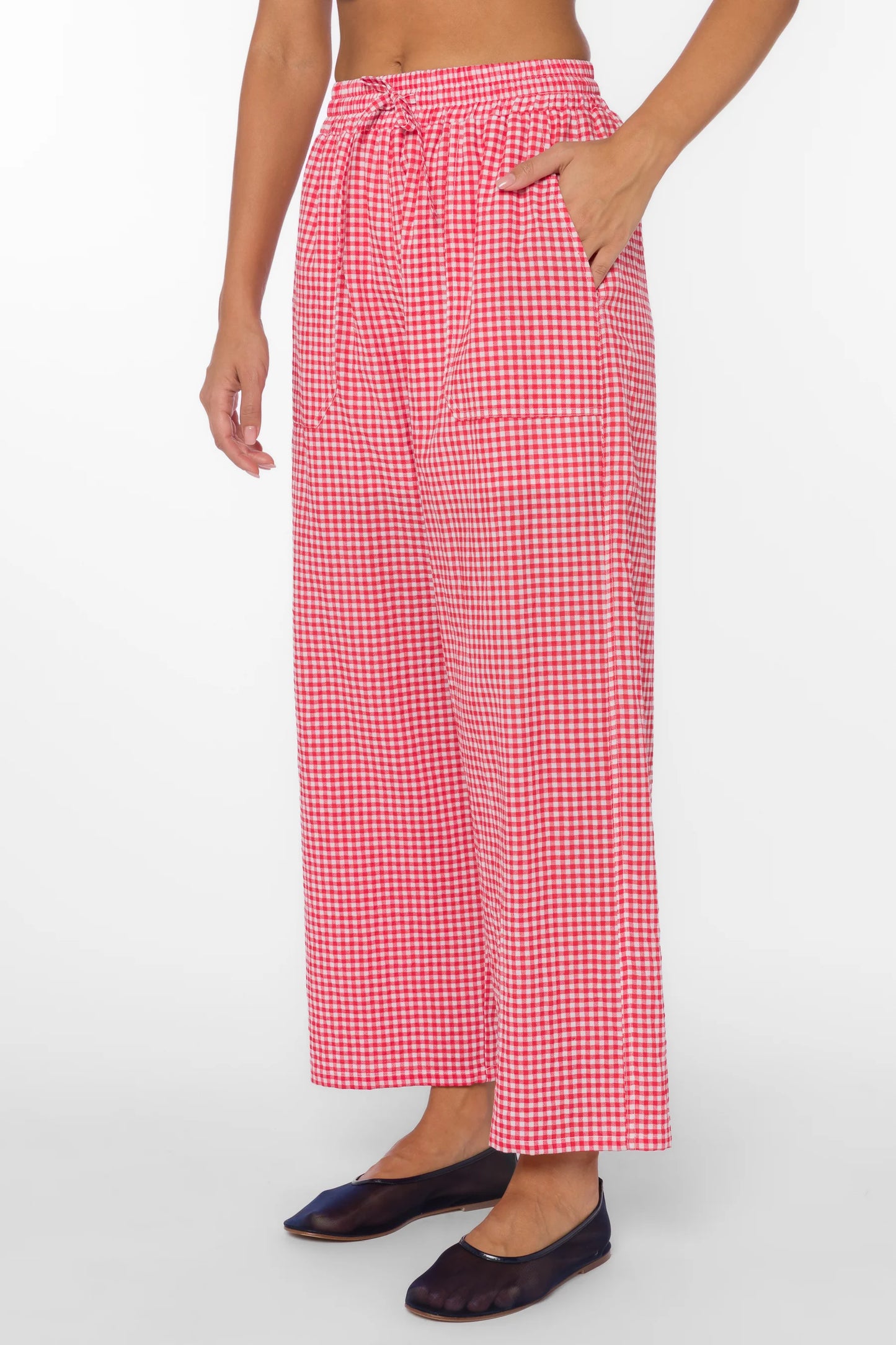 Allie Cherry Gingham Pants