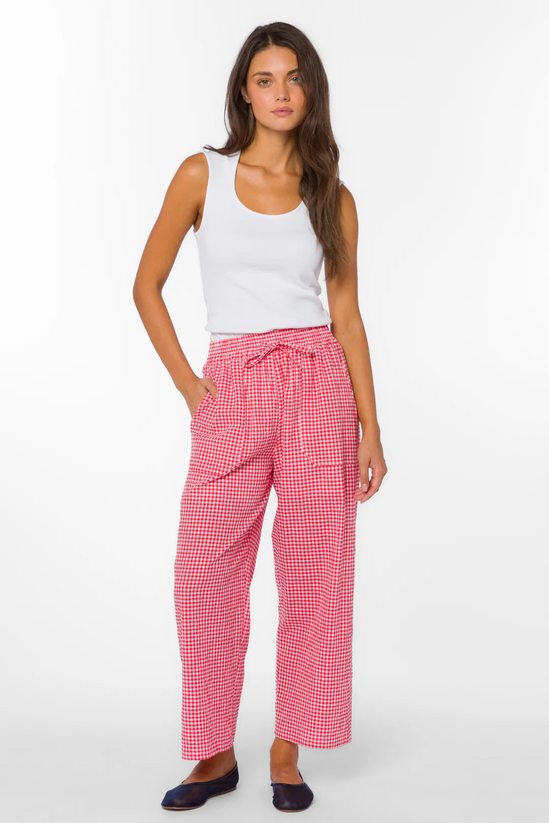 Allie Cherry Gingham Pants