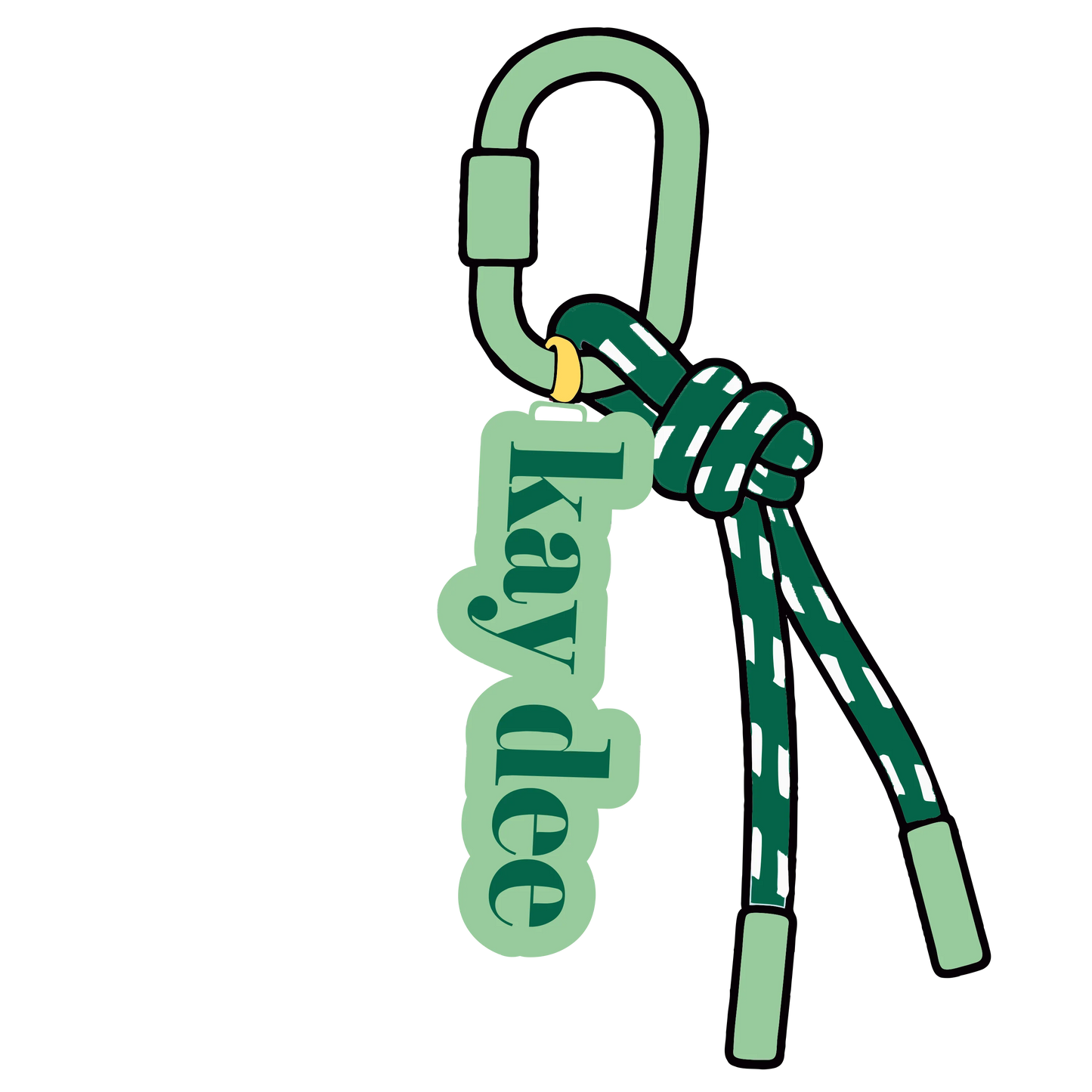 Greek Corded Key/Bag Charm