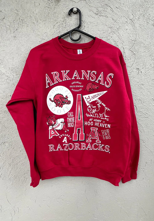 Arkansas Razorback Collage Sweatshirt