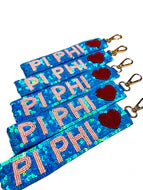 Sequin Heart Wristlet