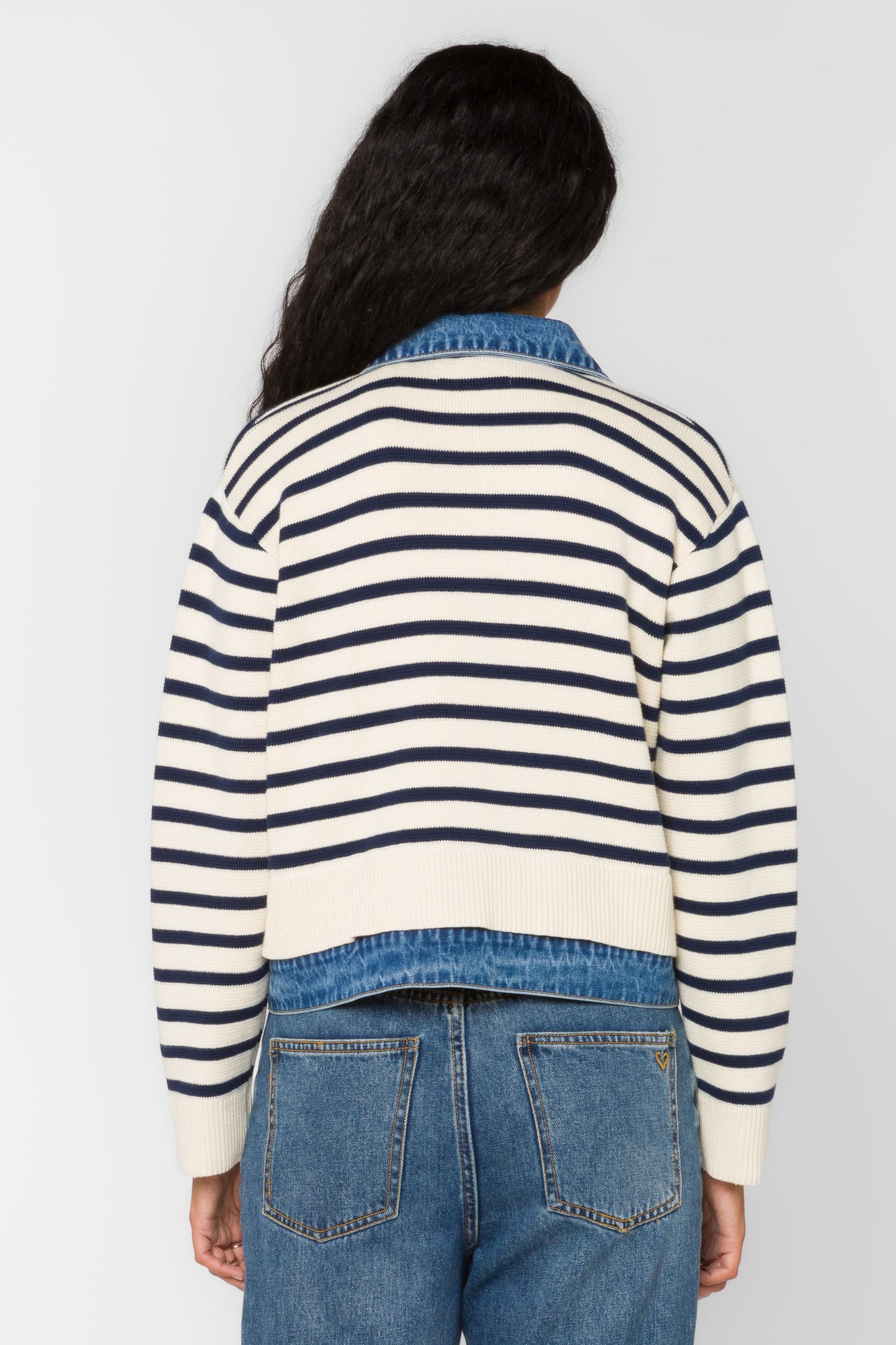 Francis Ivory Blue Denim Jacket