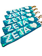 Sequin Heart Wristlet