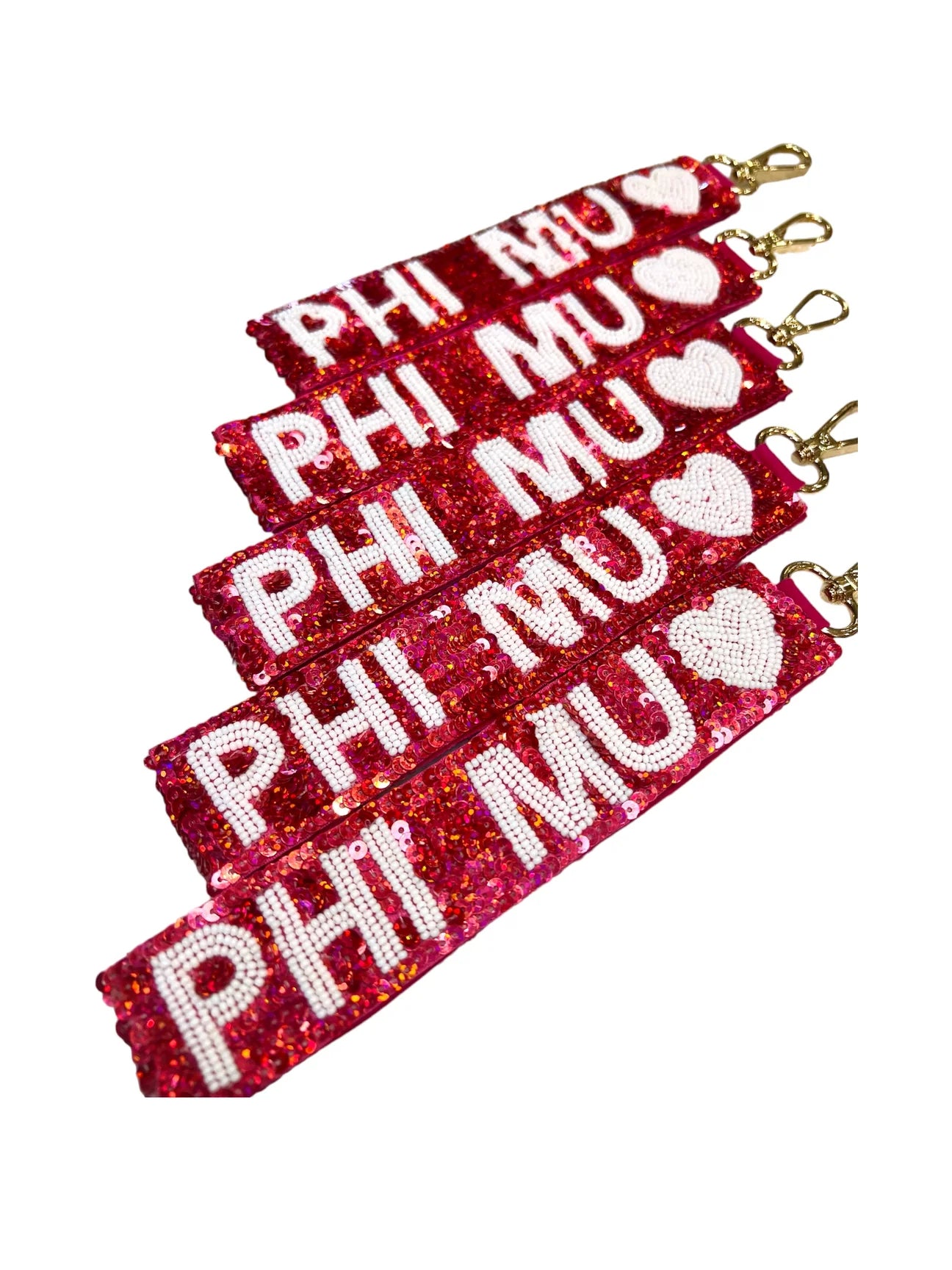 Sequin Heart Wristlet