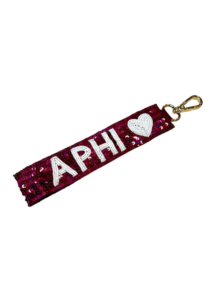 Sequin Heart Wristlet