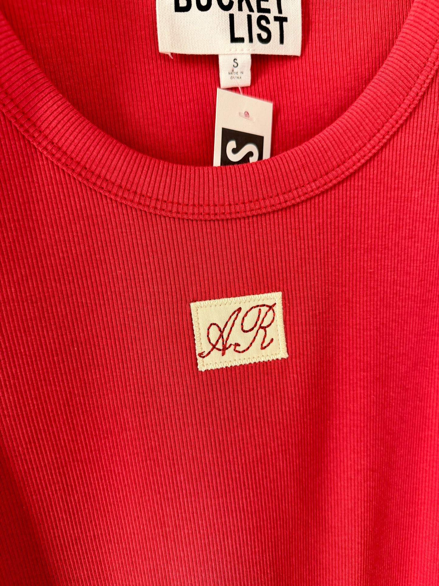 AR Patch Ribbed Tank Top