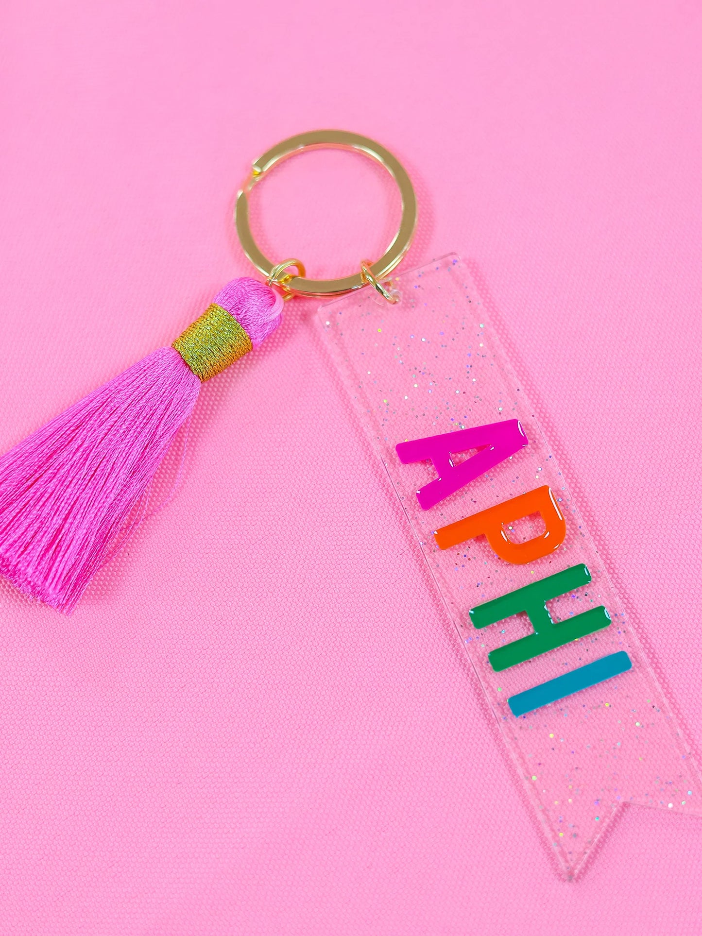 Greek Tassel Fob Keychain