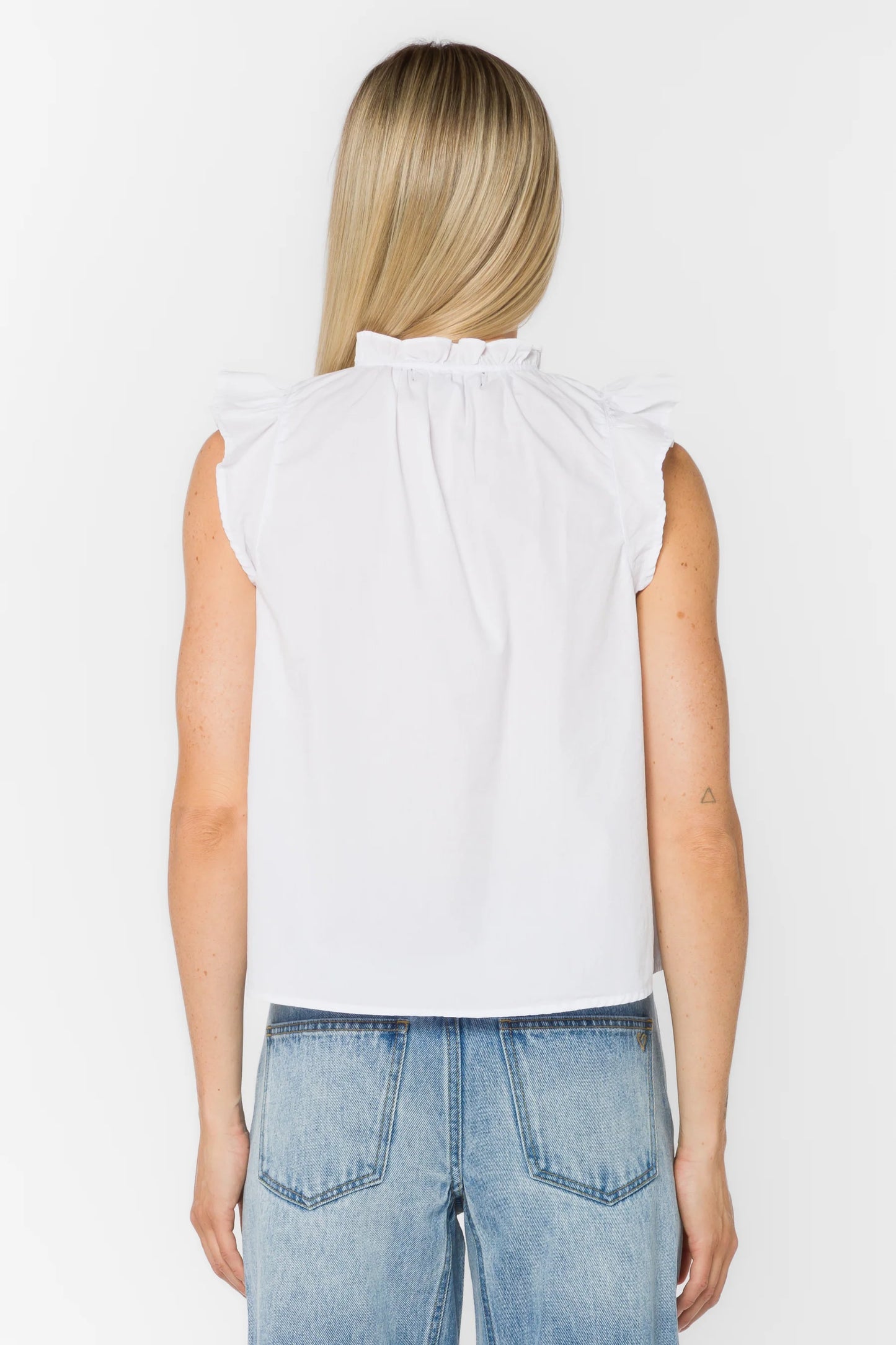 Nazira Optic White Top