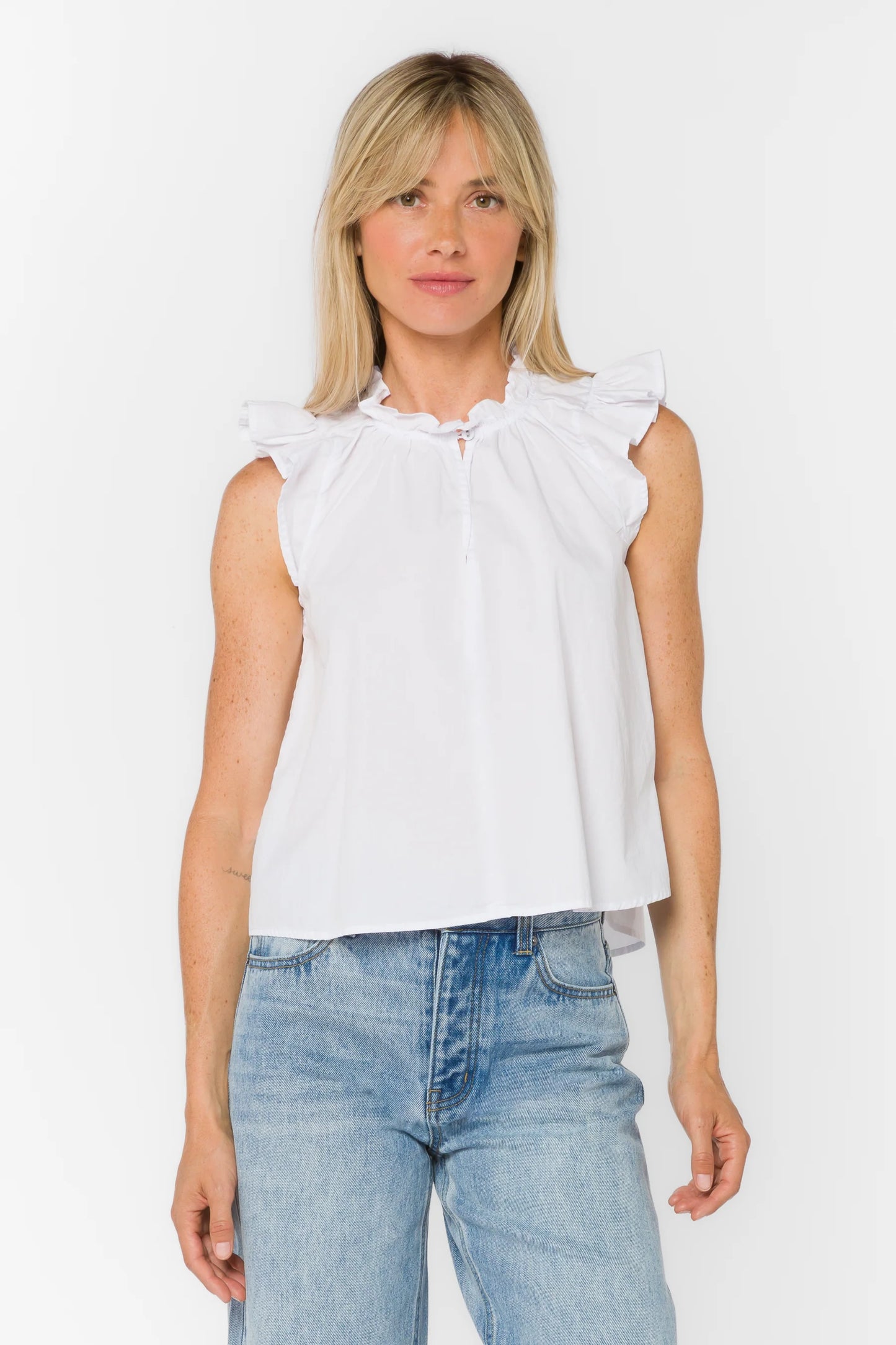 Nazira Optic White Top