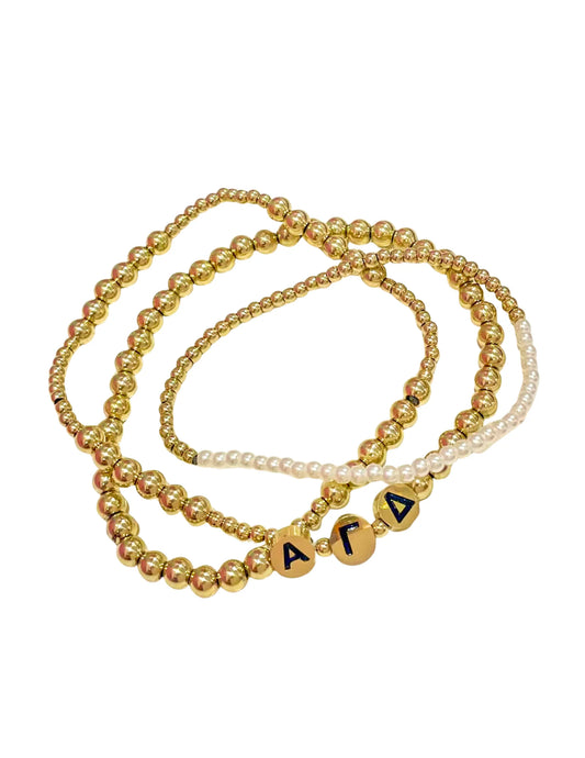 The Everyday Gold Bracelet Sorority Stack