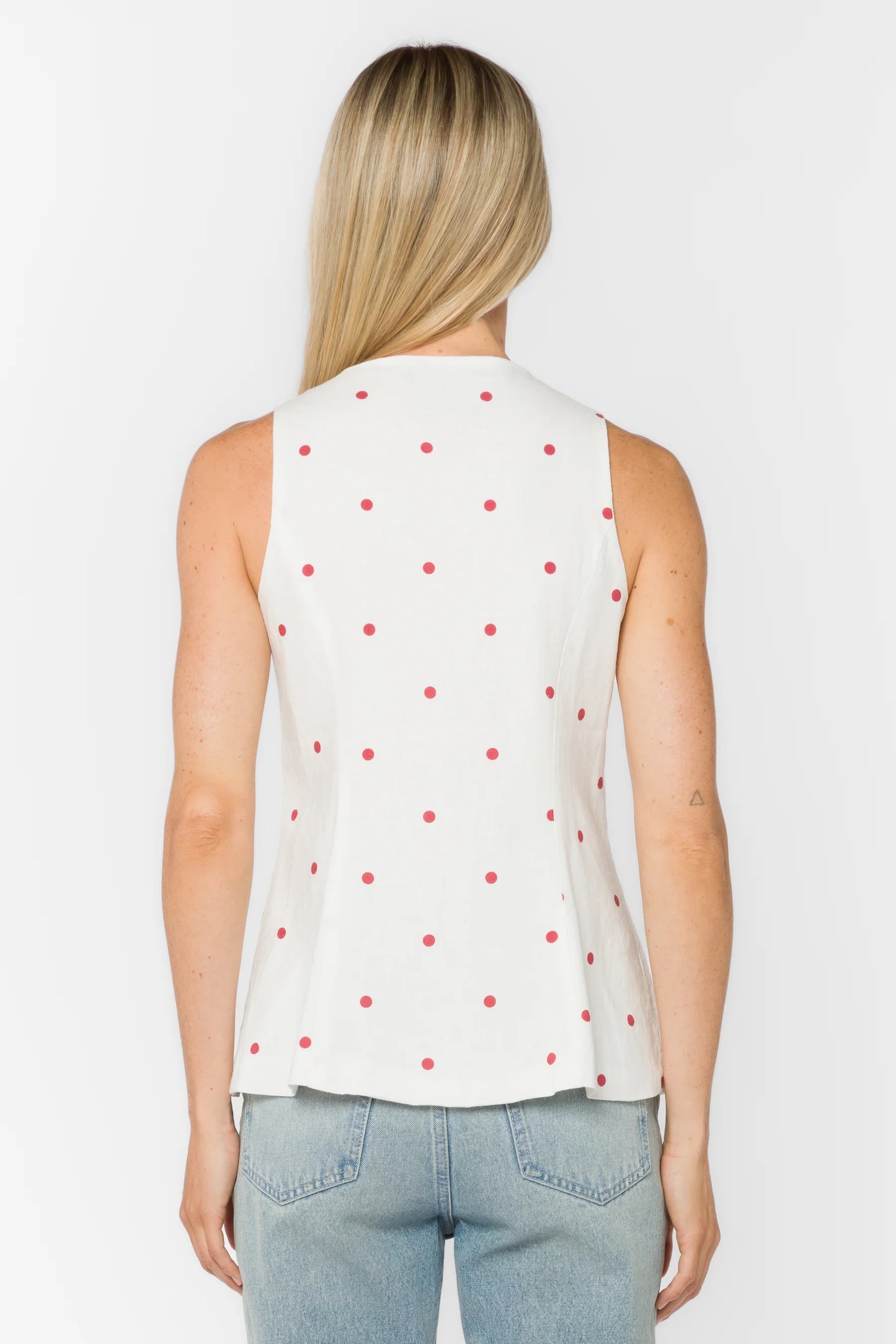 Reba Cardinal Dot Vest