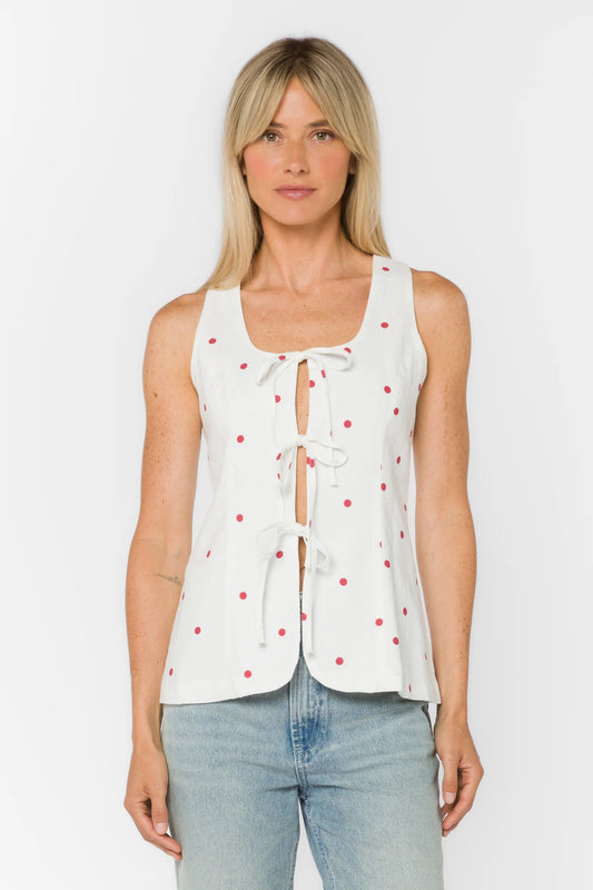 Reba Cardinal Dot Vest