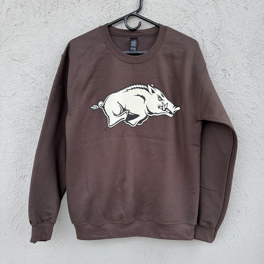 Brown Running Hog Sweatshirt