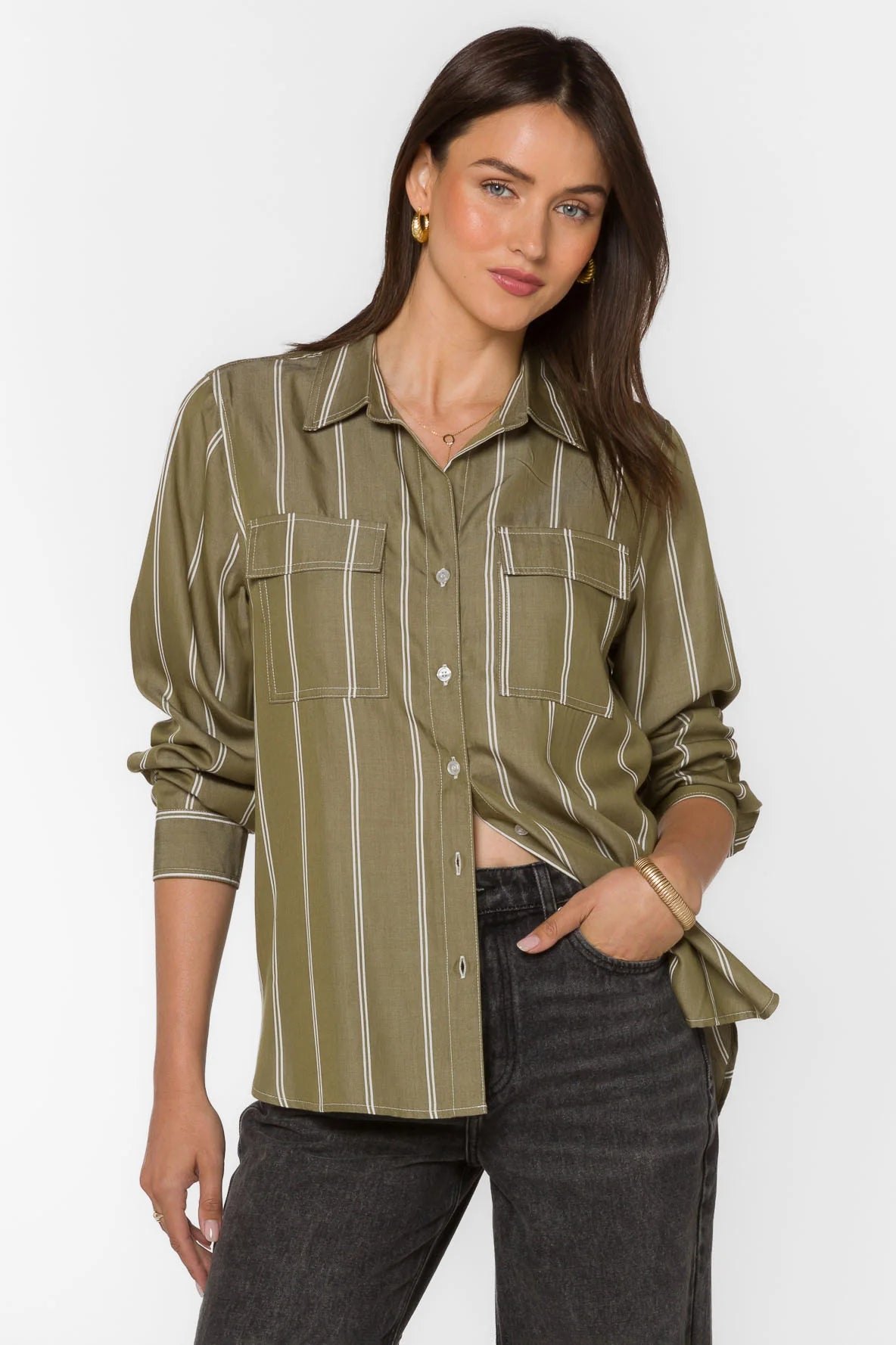 Talma Roll Tab Sleeve Top