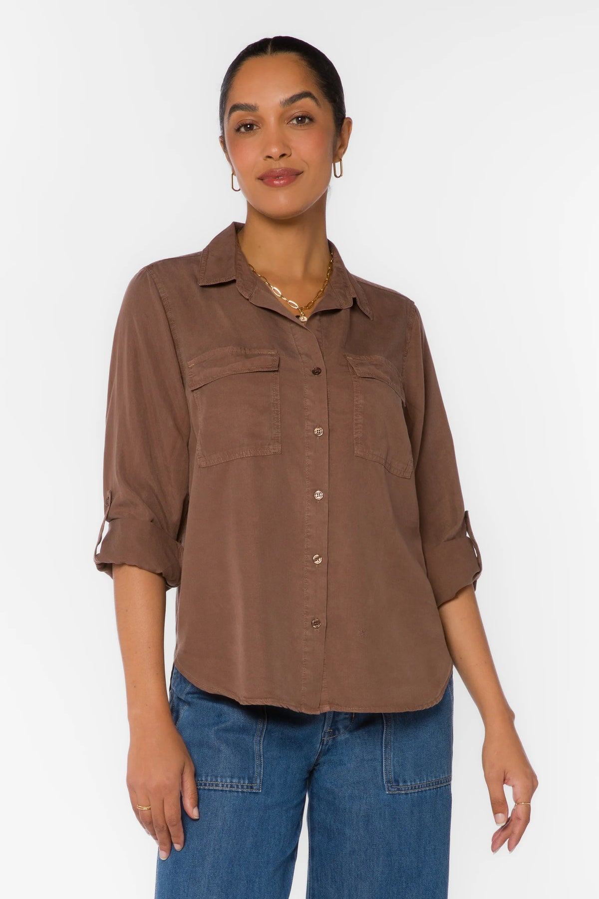 Talma Roll Tab Sleeve Button Up