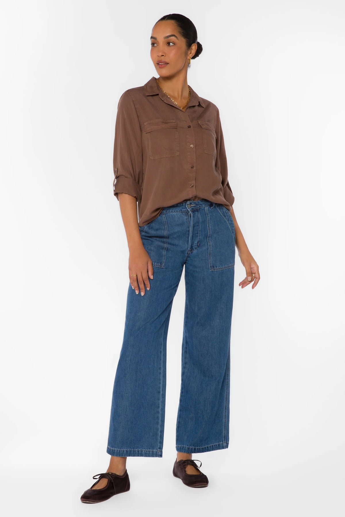 Talma Roll Tab Sleeve Button Up