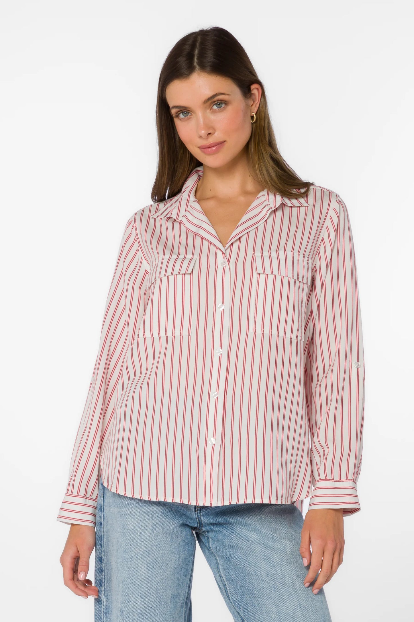 Talma Red Stripe Shirt