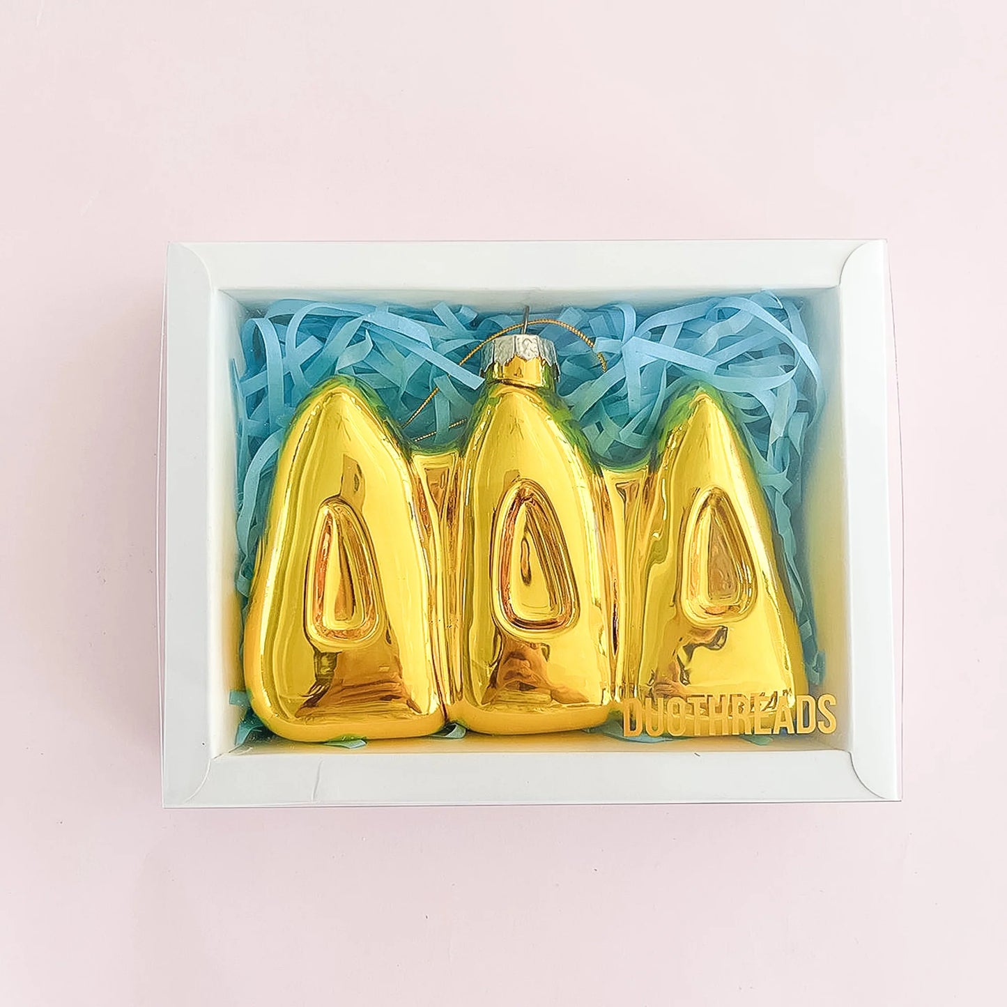 Greek Gold Bubble Letter Sorority Ornament