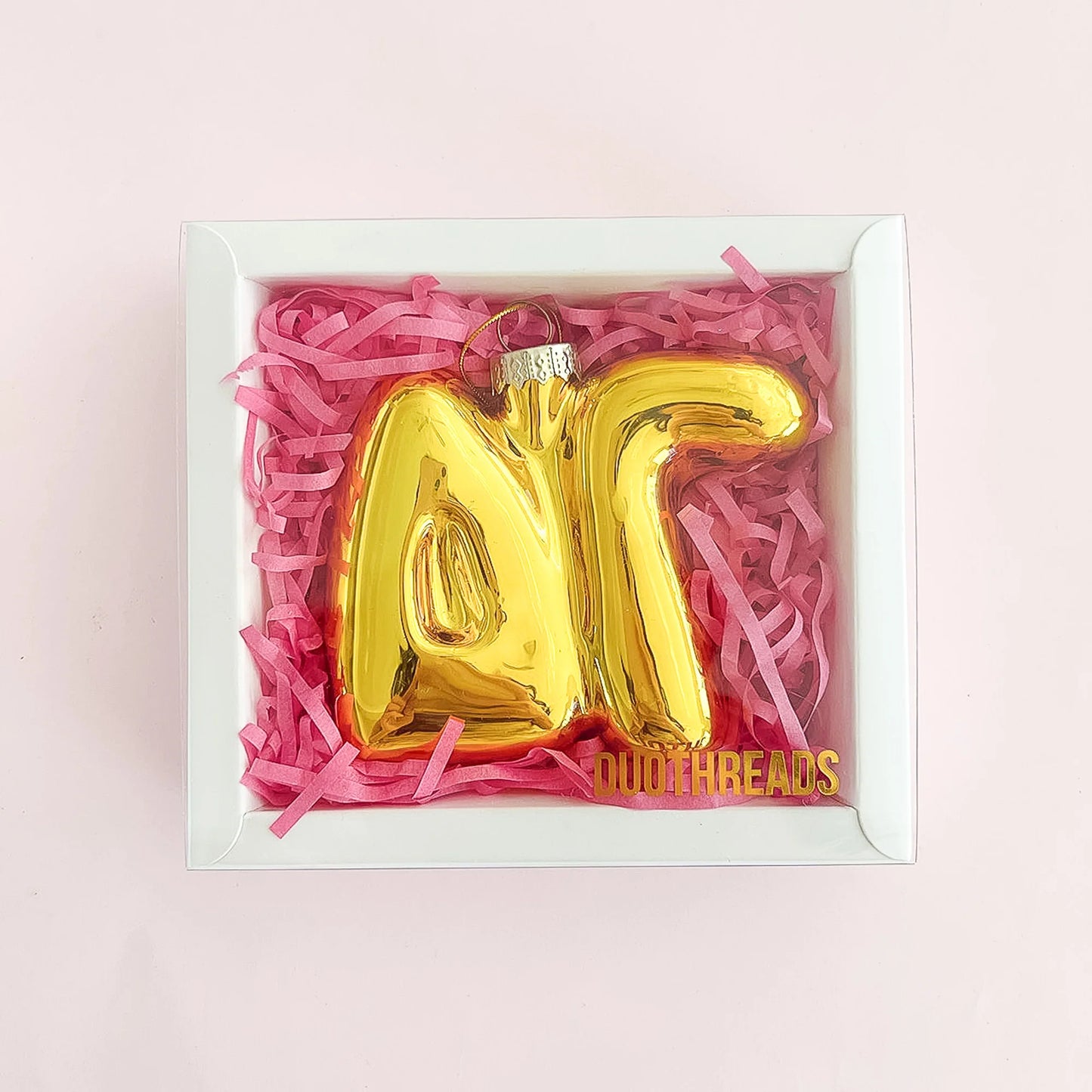 Greek Gold Bubble Letter Sorority Ornament