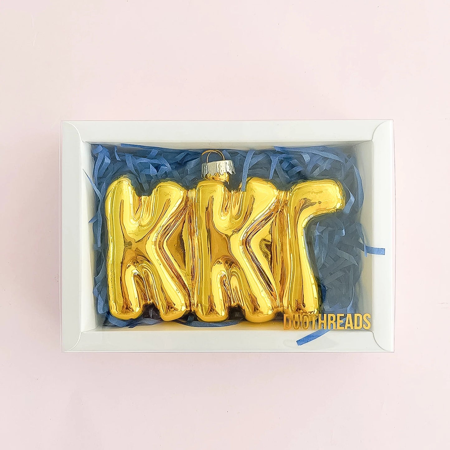 Greek Gold Bubble Letter Sorority Ornament
