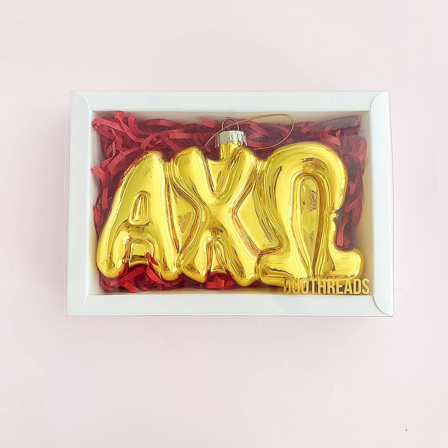 Greek Gold Bubble Letter Sorority Ornament