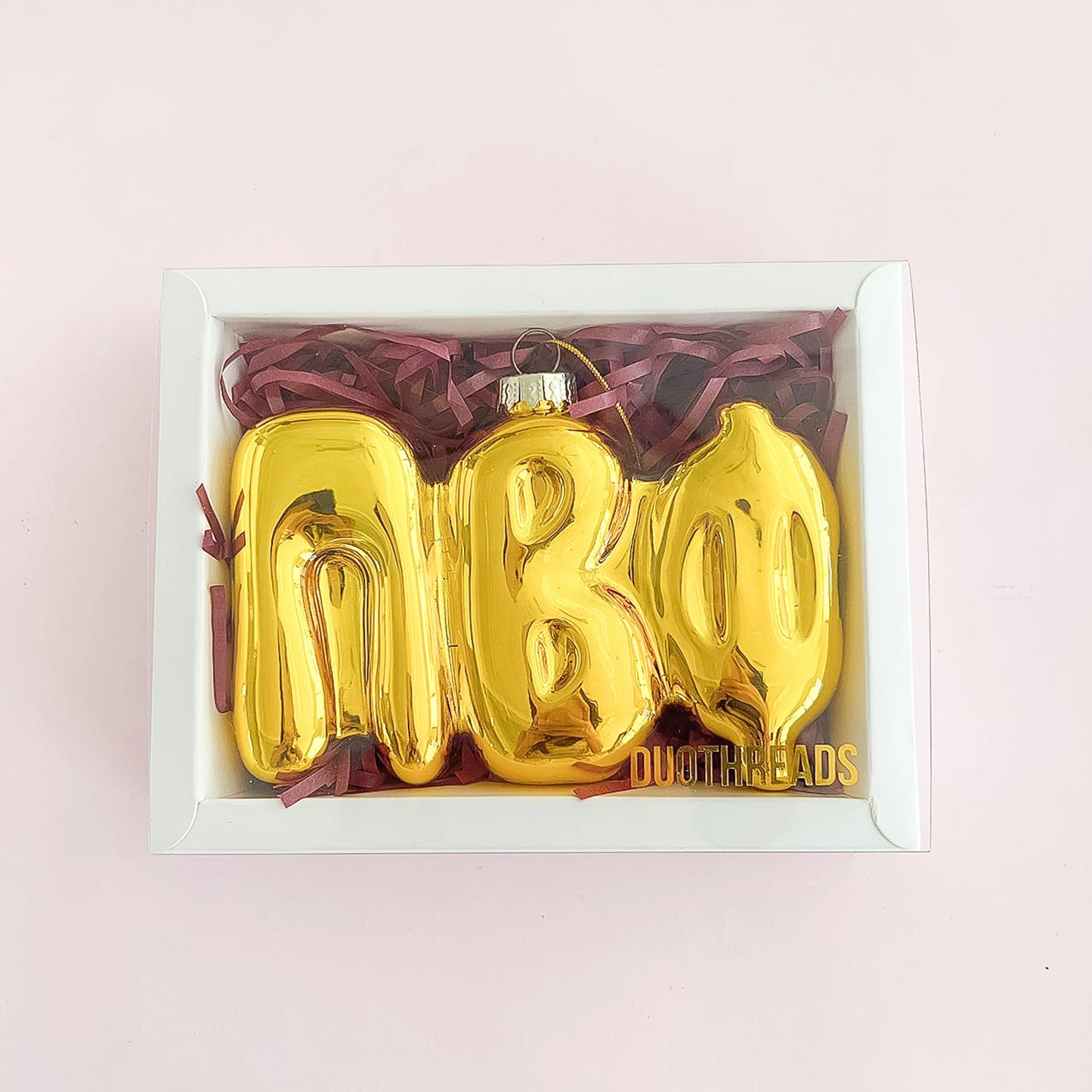 Greek Gold Bubble Letter Sorority Ornament