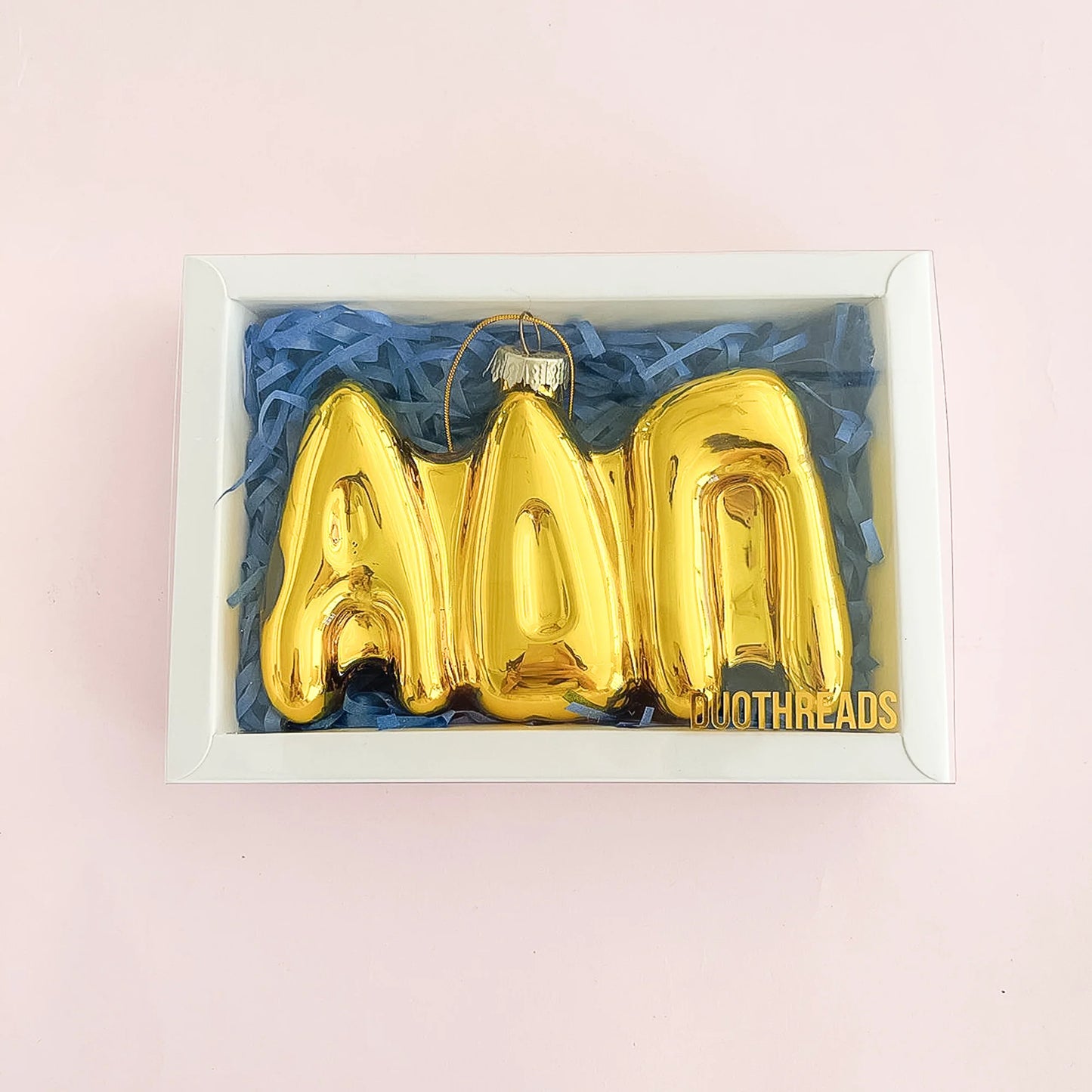 Greek Gold Bubble Letter Sorority Ornament