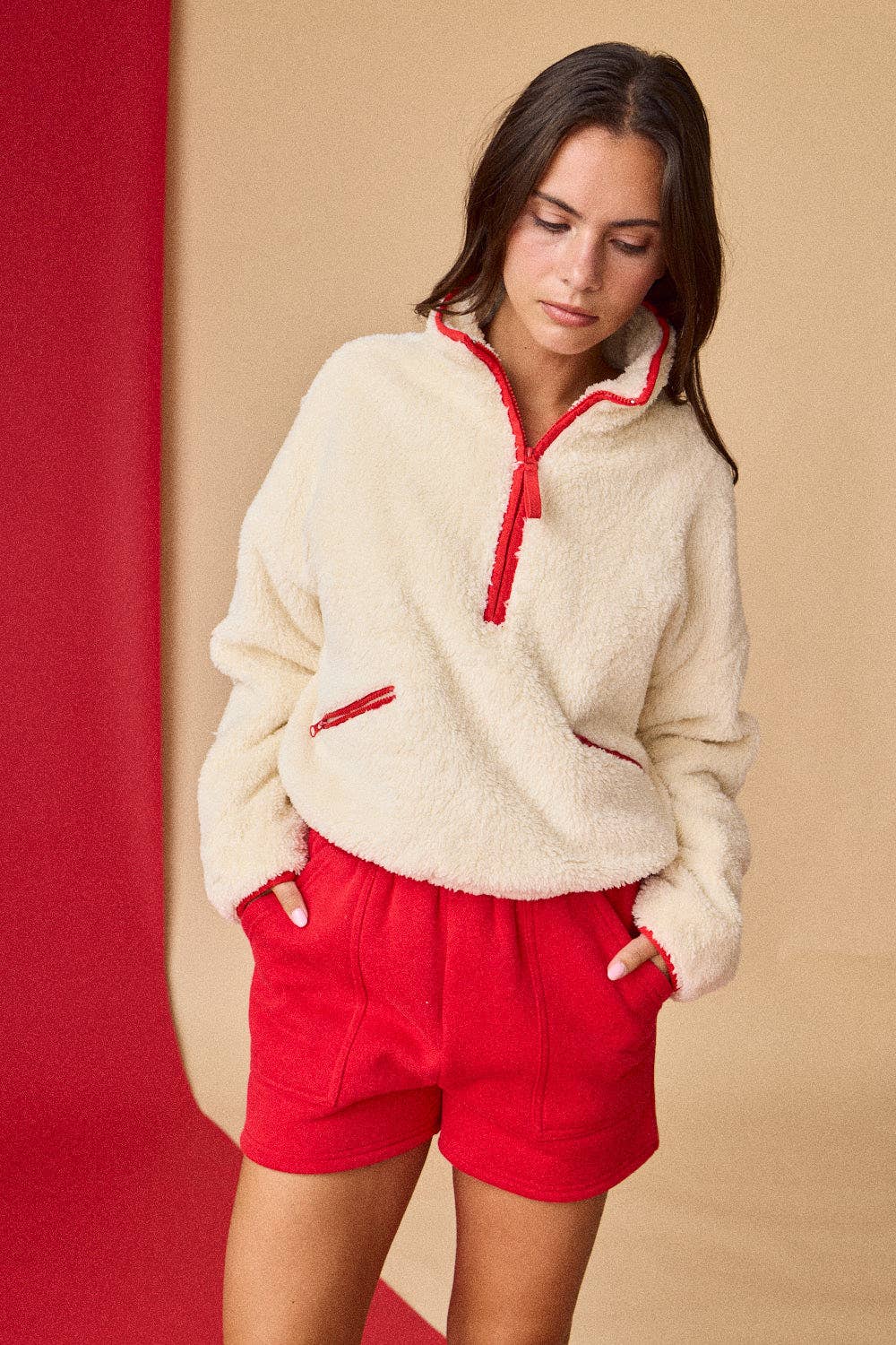 HALF ZIP UP SWEATER