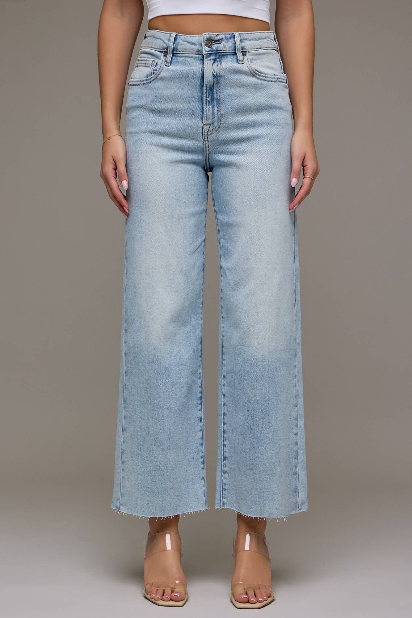Light Wash Clean Stretch Wideleg