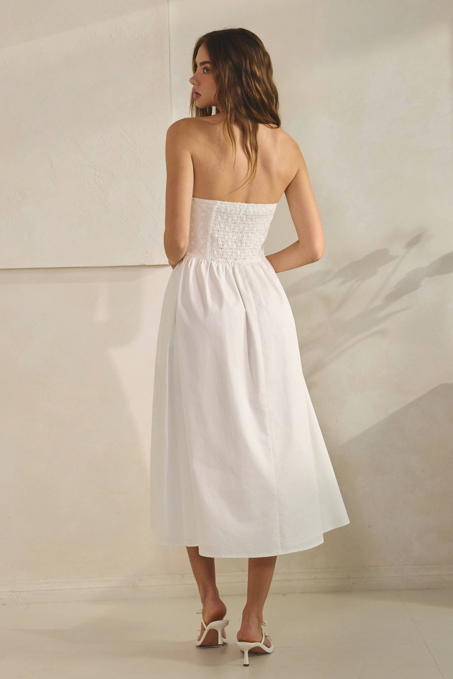 Heart Crochet Corset Midi Dress