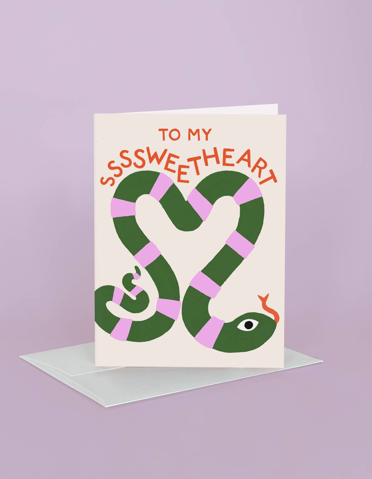 Sssweetheard Snake Greeting Card