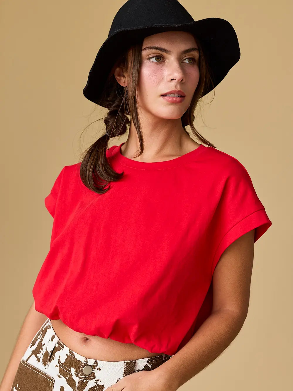 Emma Loose Fit Bubble Hem Top